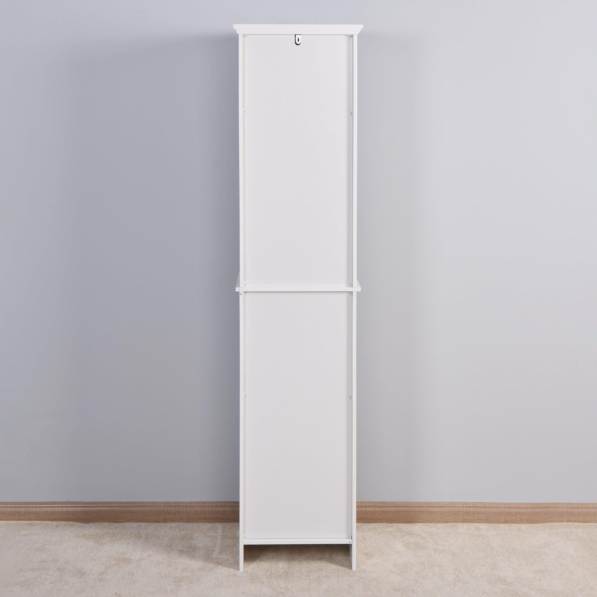 Bathroom Floor Storage Cabinet with 2 Doors Living Room Wooden Cabinet with 6 Shelves FredCo