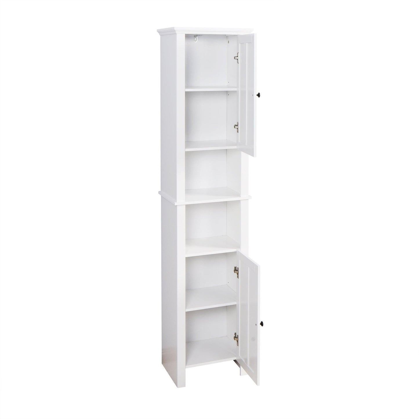 Bathroom Floor Storage Cabinet with 2 Doors Living Room Wooden Cabinet with 6 Shelves FredCo