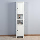 Bathroom Floor Storage Cabinet with 2 Doors Living Room Wooden Cabinet with 6 Shelves FredCo