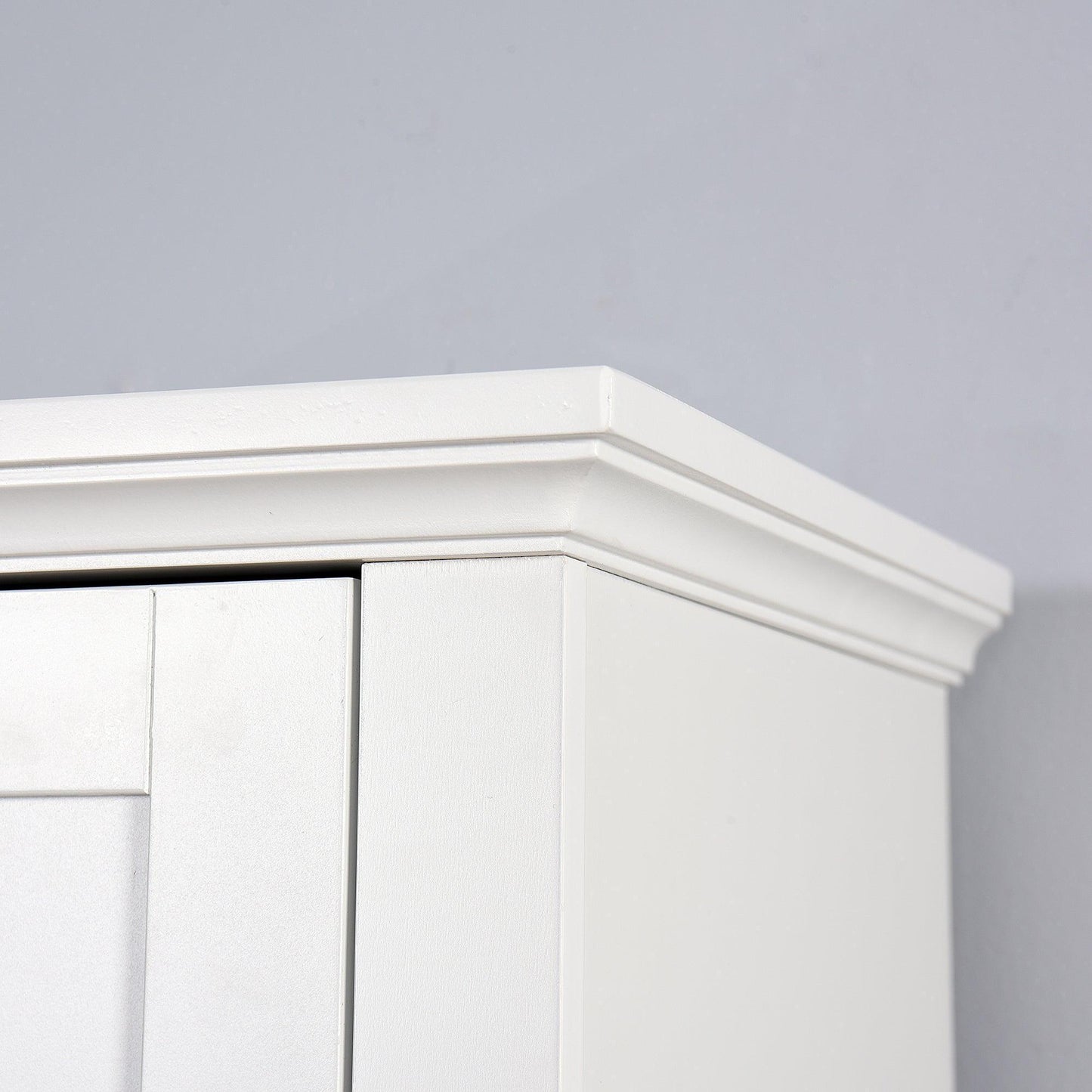 Bathroom Floor Storage Cabinet with 2 Doors Living Room Wooden Cabinet with 6 Shelves FredCo