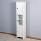 Bathroom Floor Storage Cabinet with 2 Doors Living Room Wooden Cabinet with 6 Shelves FredCo