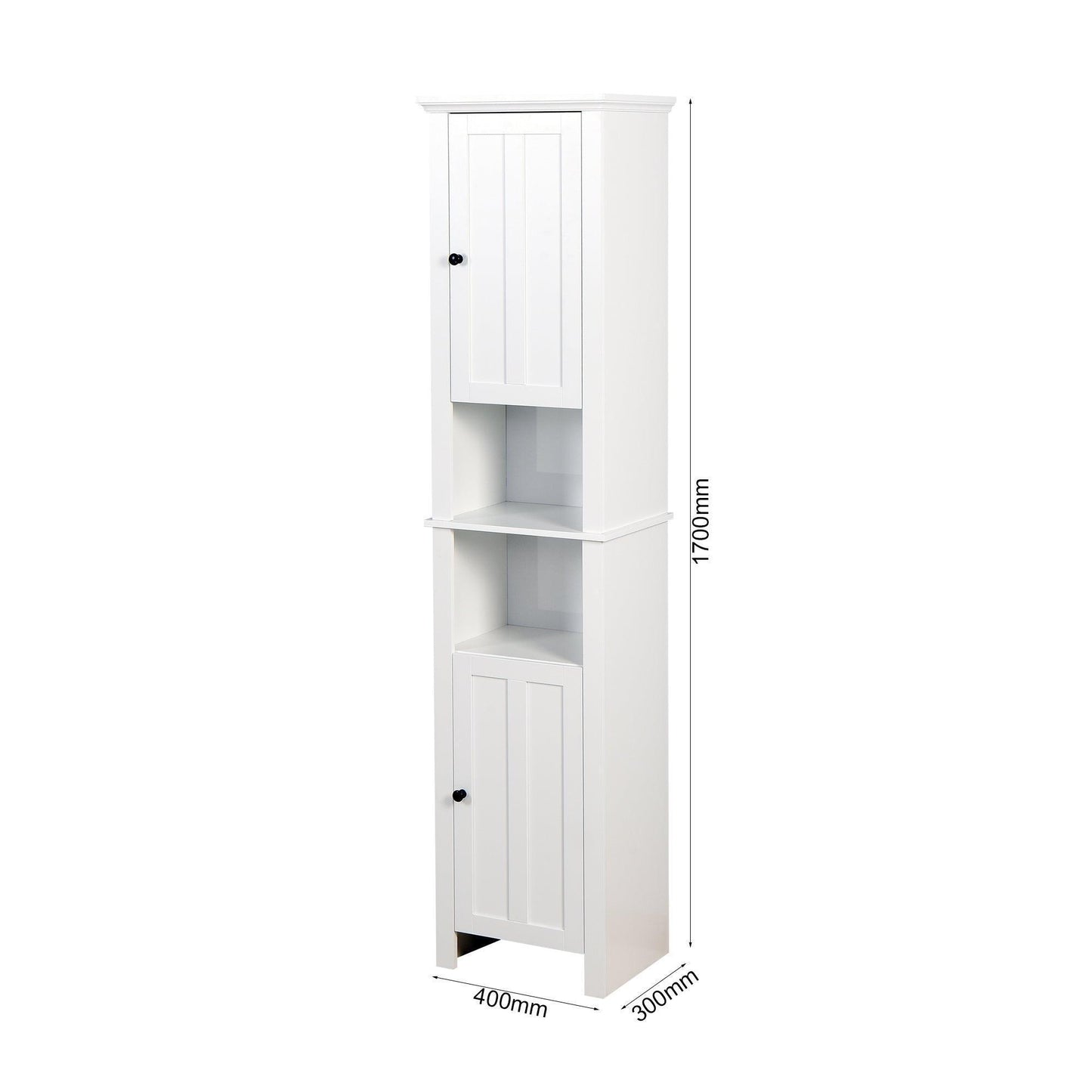 Bathroom Floor Storage Cabinet with 2 Doors Living Room Wooden Cabinet with 6 Shelves FredCo