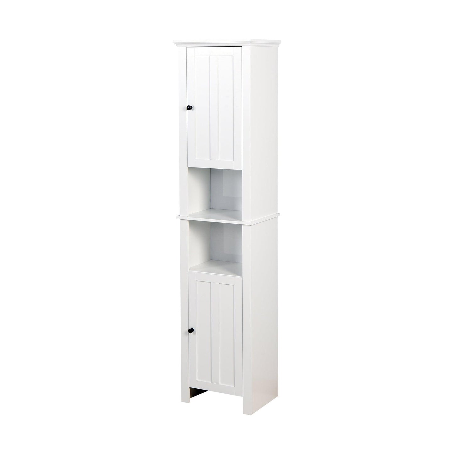 Bathroom Floor Storage Cabinet with 2 Doors Living Room Wooden Cabinet with 6 Shelves FredCo