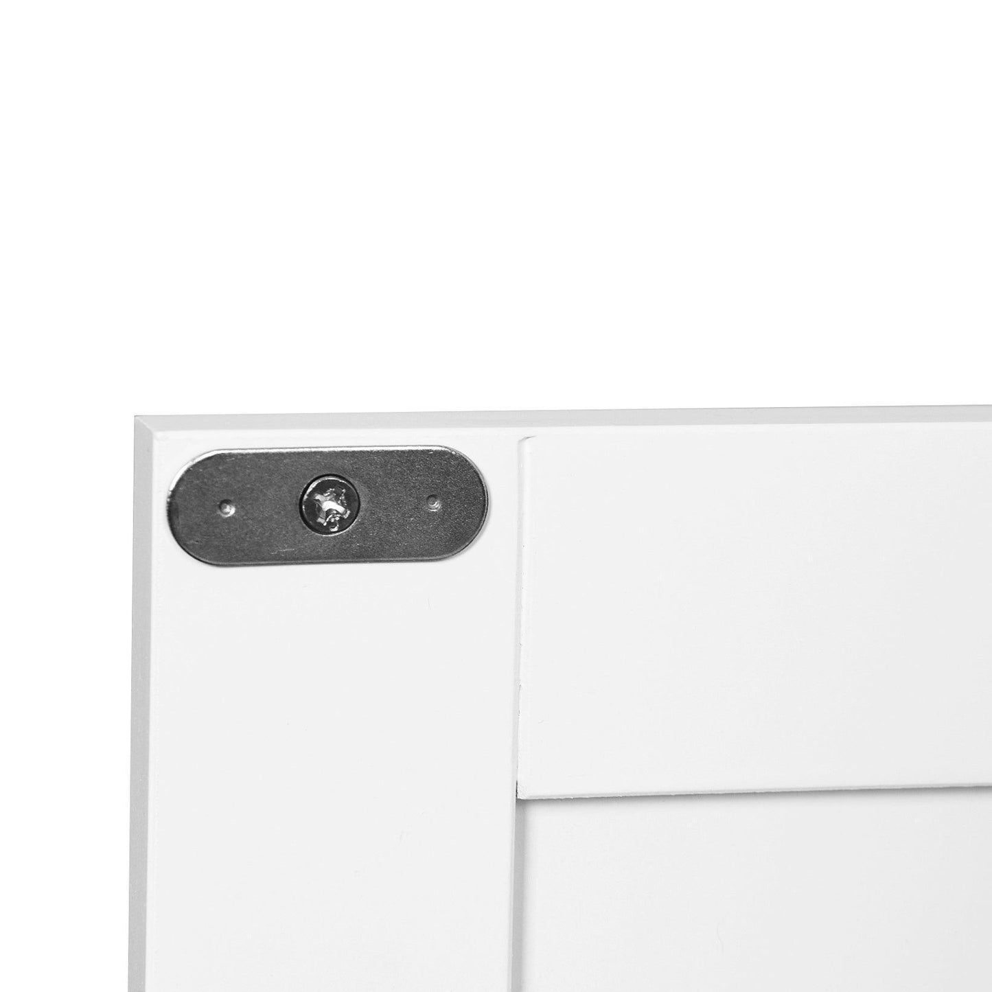 Bathroom Floor Storage Cabinet with Double Door Adjustable Shelf, White FredCo