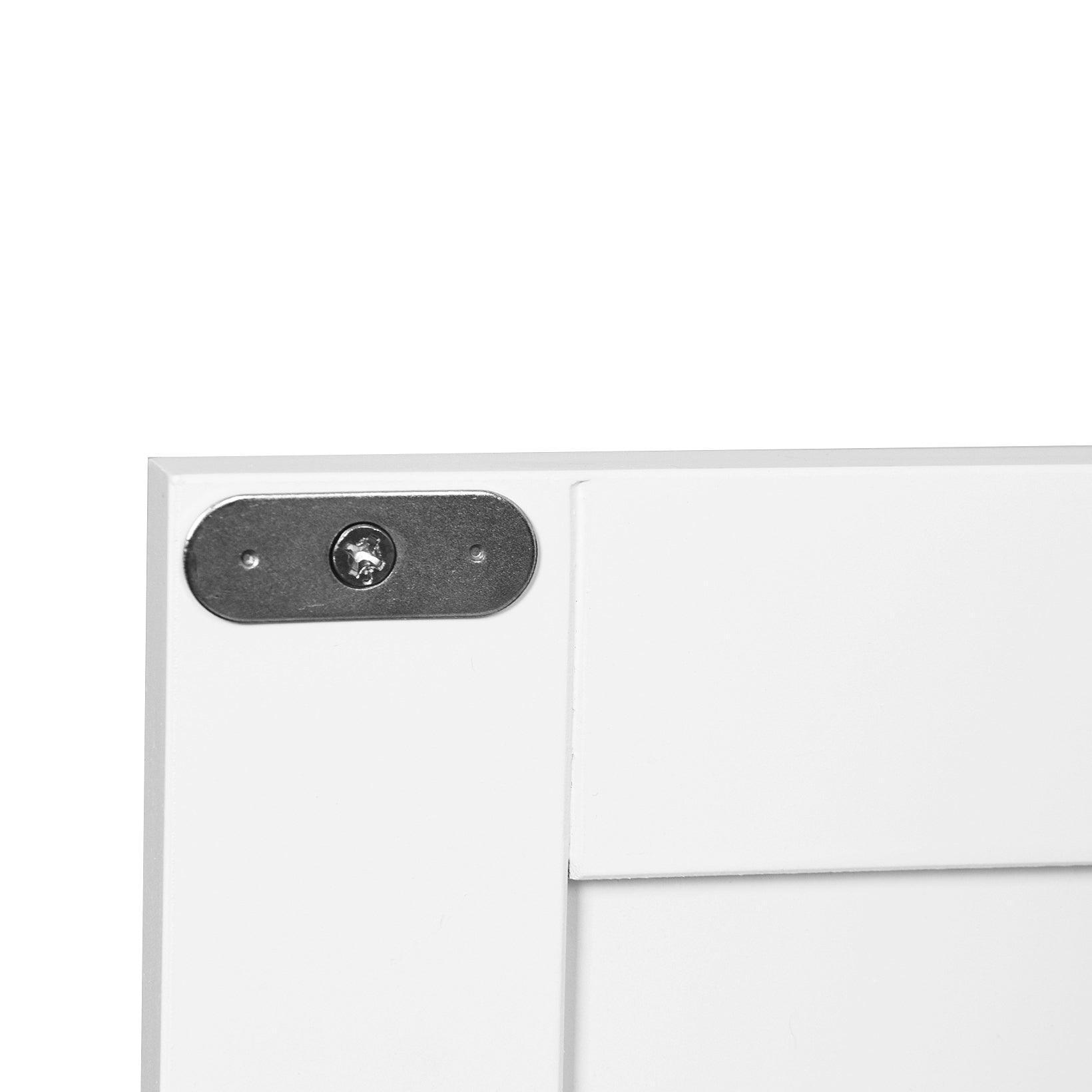 Bathroom Floor Storage Cabinet with Double Door Adjustable Shelf, White FredCo