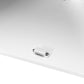 Bathroom Floor Storage Cabinet with Double Door Adjustable Shelf, White FredCo