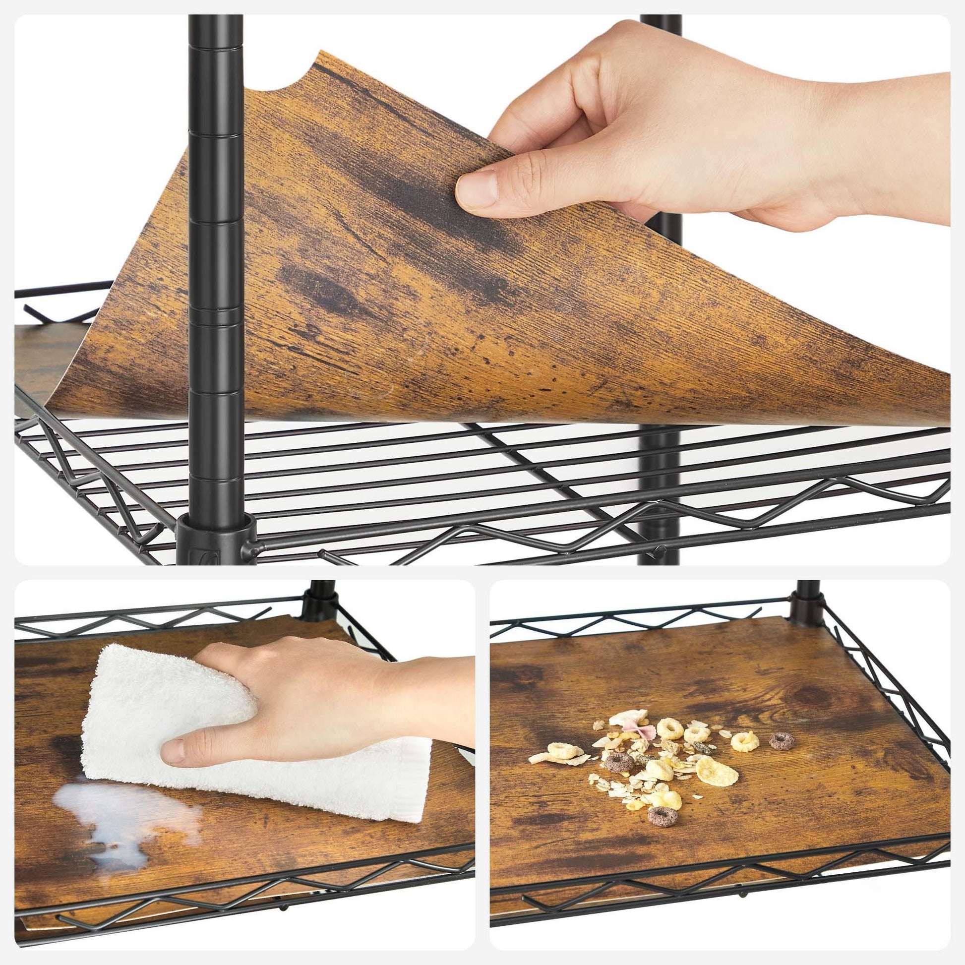 Bathroom Shelf for Small Space, Rustic Brown FredCo