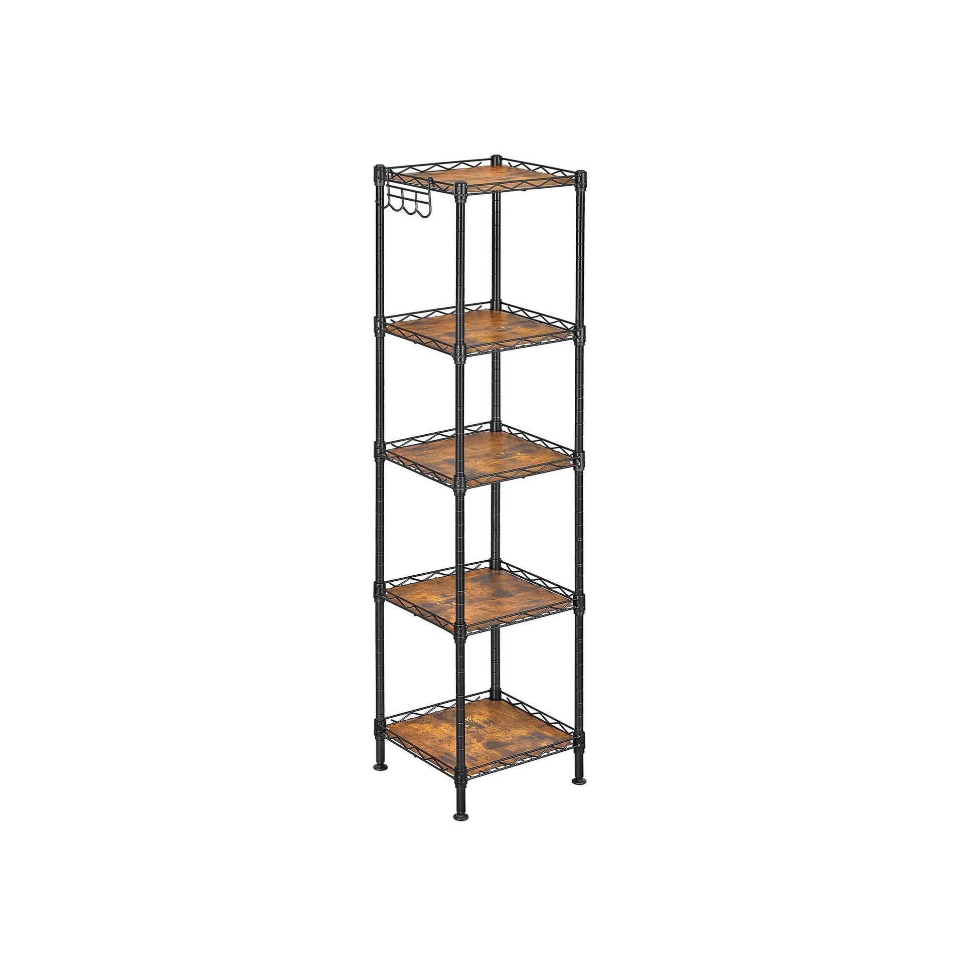 Bathroom Shelf for Small Space, Rustic Brown FredCo