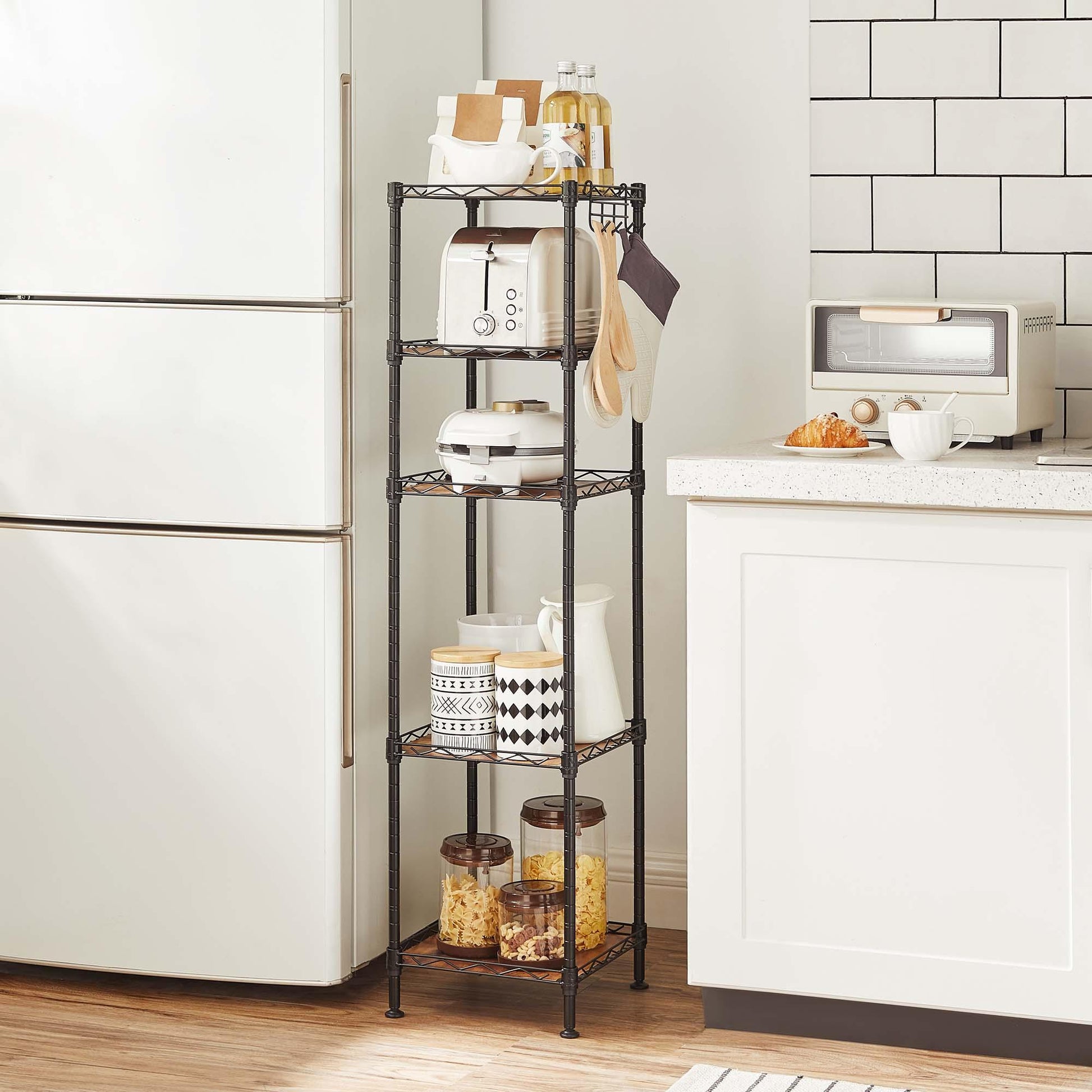 Bathroom Shelf for Small Space, Rustic Brown FredCo