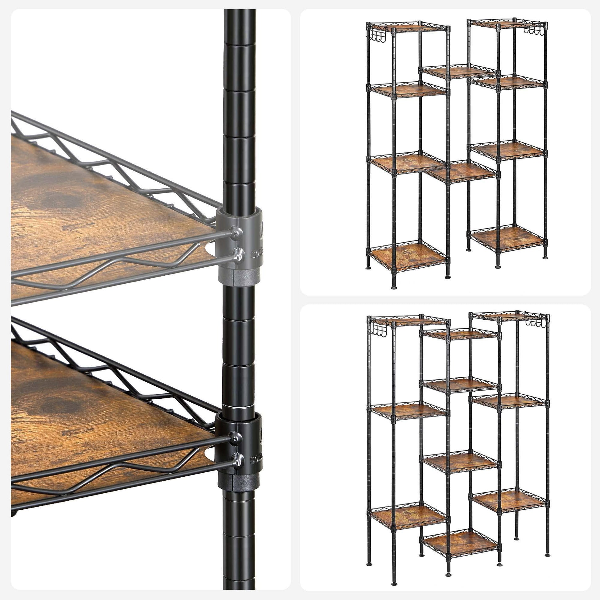 Bathroom Shelf for Small Space, Rustic Brown FredCo