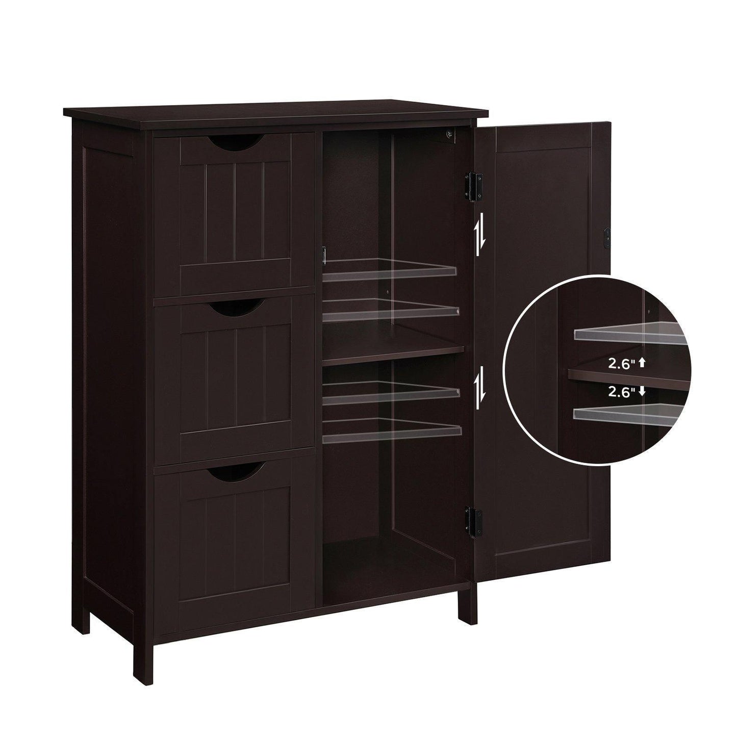 Bathroom Storage Cabinet Brown FredCo