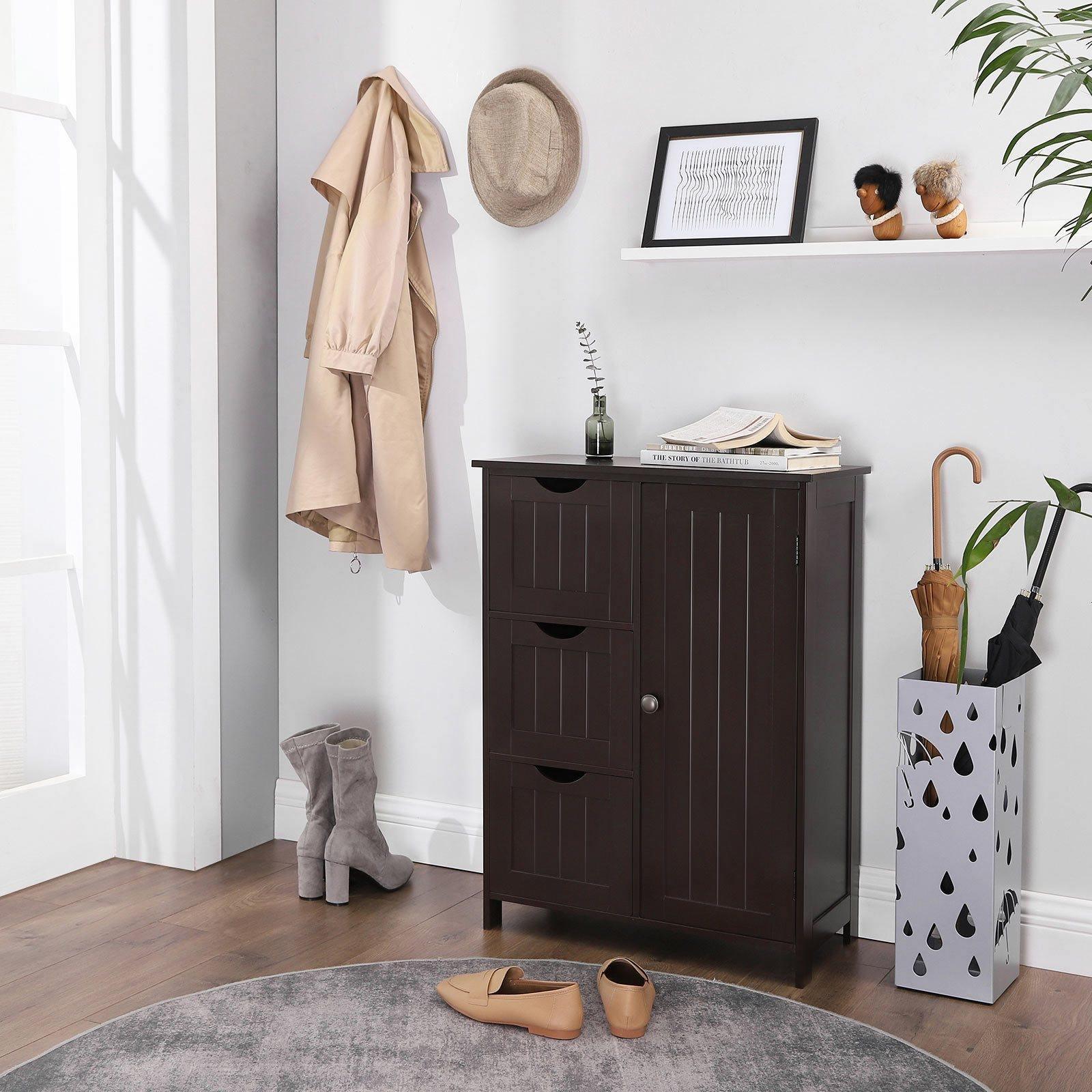 Bathroom Storage Cabinet Brown FredCo