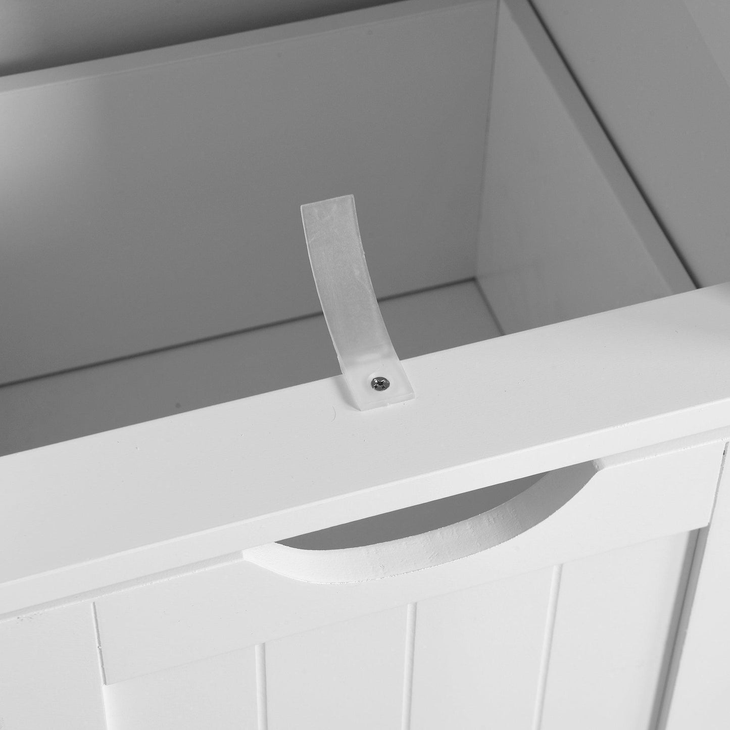 Bathroom Storage Cabinet, White Floor Cabinet with 3 Large Drawers and 1 Adjustable Shelf FredCo