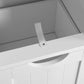 Bathroom Storage Cabinet, White Floor Cabinet with 3 Large Drawers and 1 Adjustable Shelf FredCo