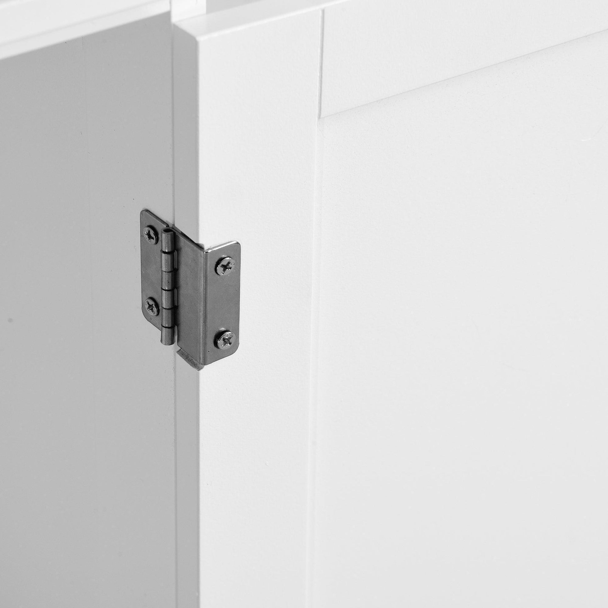 Bathroom Storage Cabinet, White Floor Cabinet with 3 Large Drawers and 1 Adjustable Shelf FredCo