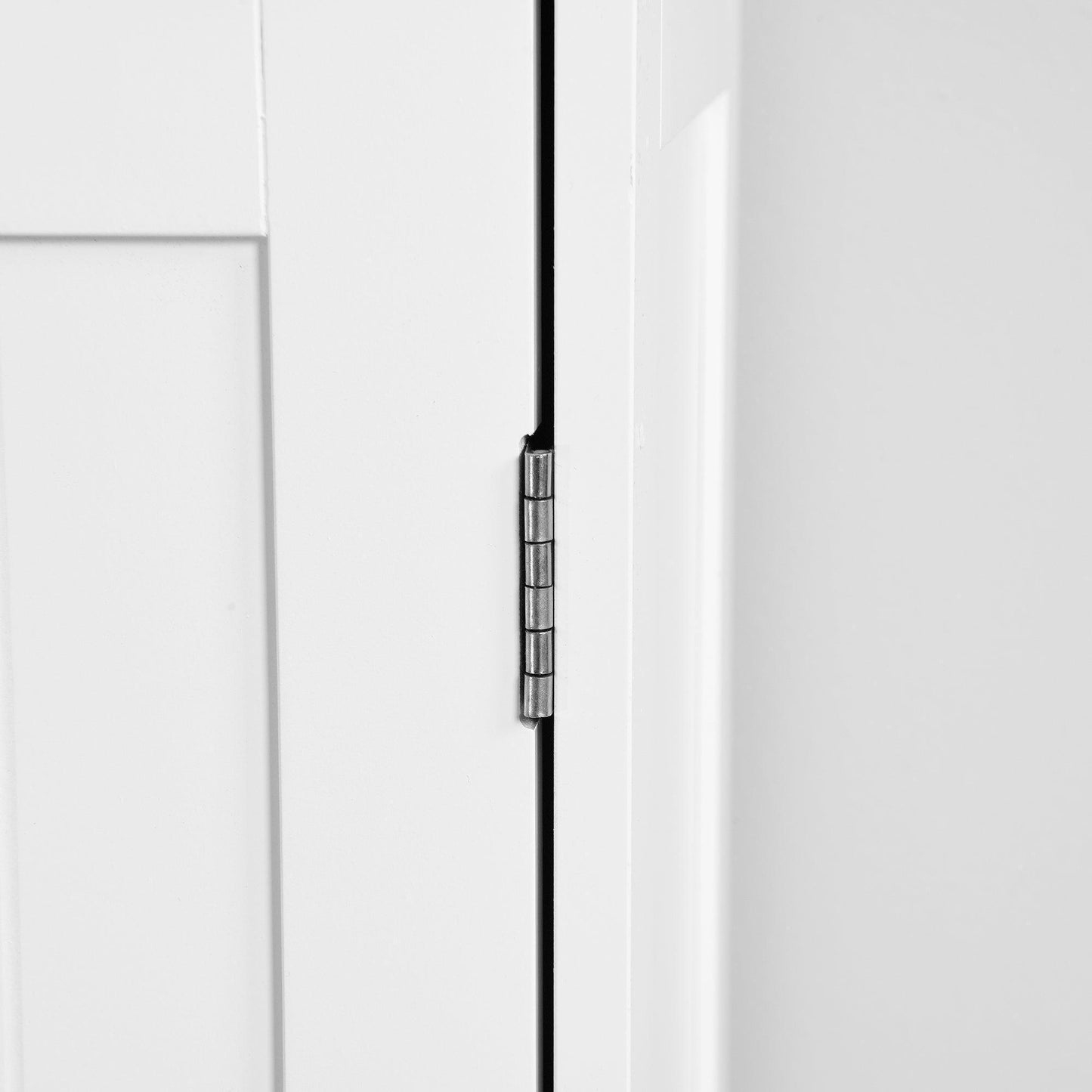 Bathroom Storage Cabinet, White Floor Cabinet with 3 Large Drawers and 1 Adjustable Shelf FredCo
