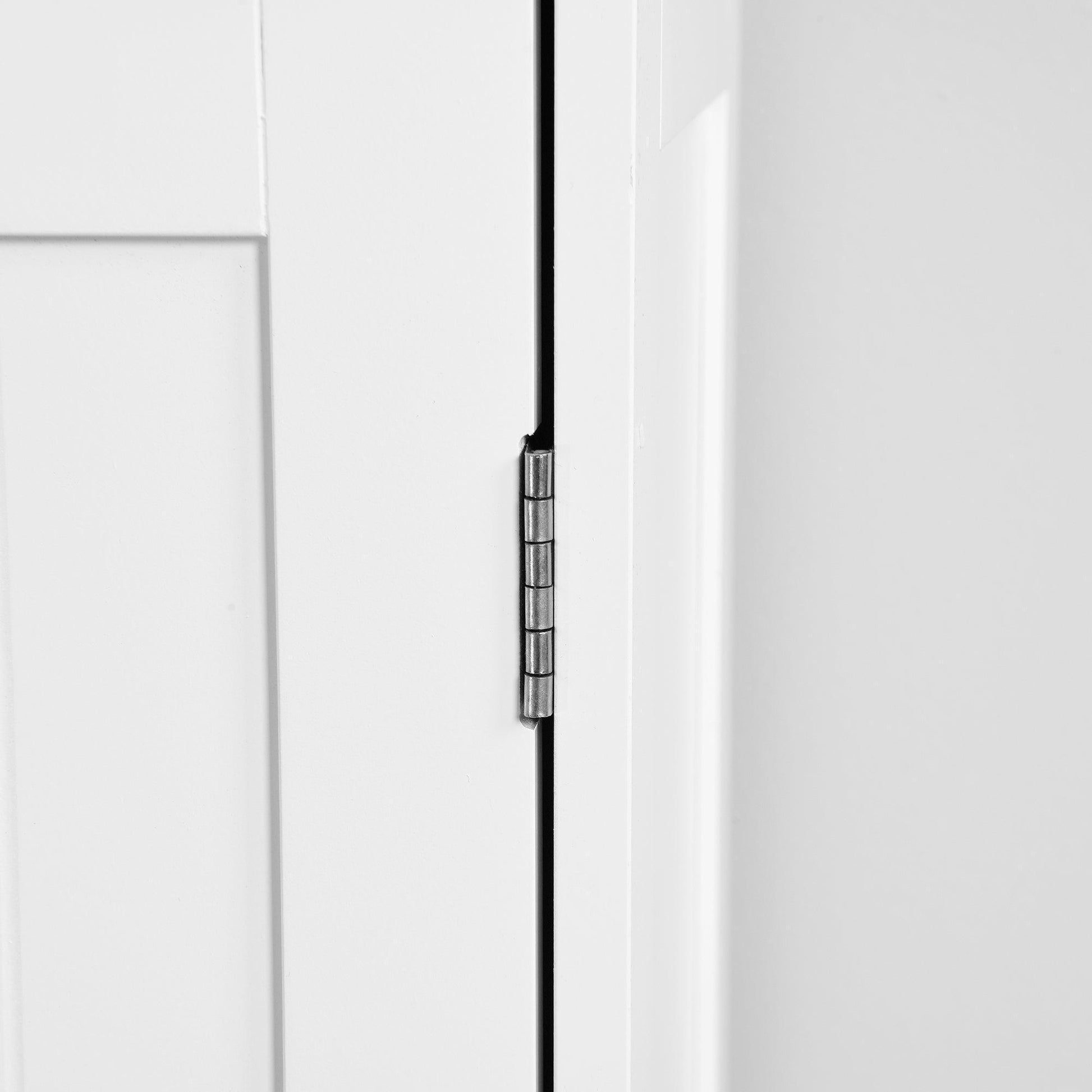 Bathroom Storage Cabinet, White Floor Cabinet with 3 Large Drawers and 1 Adjustable Shelf FredCo