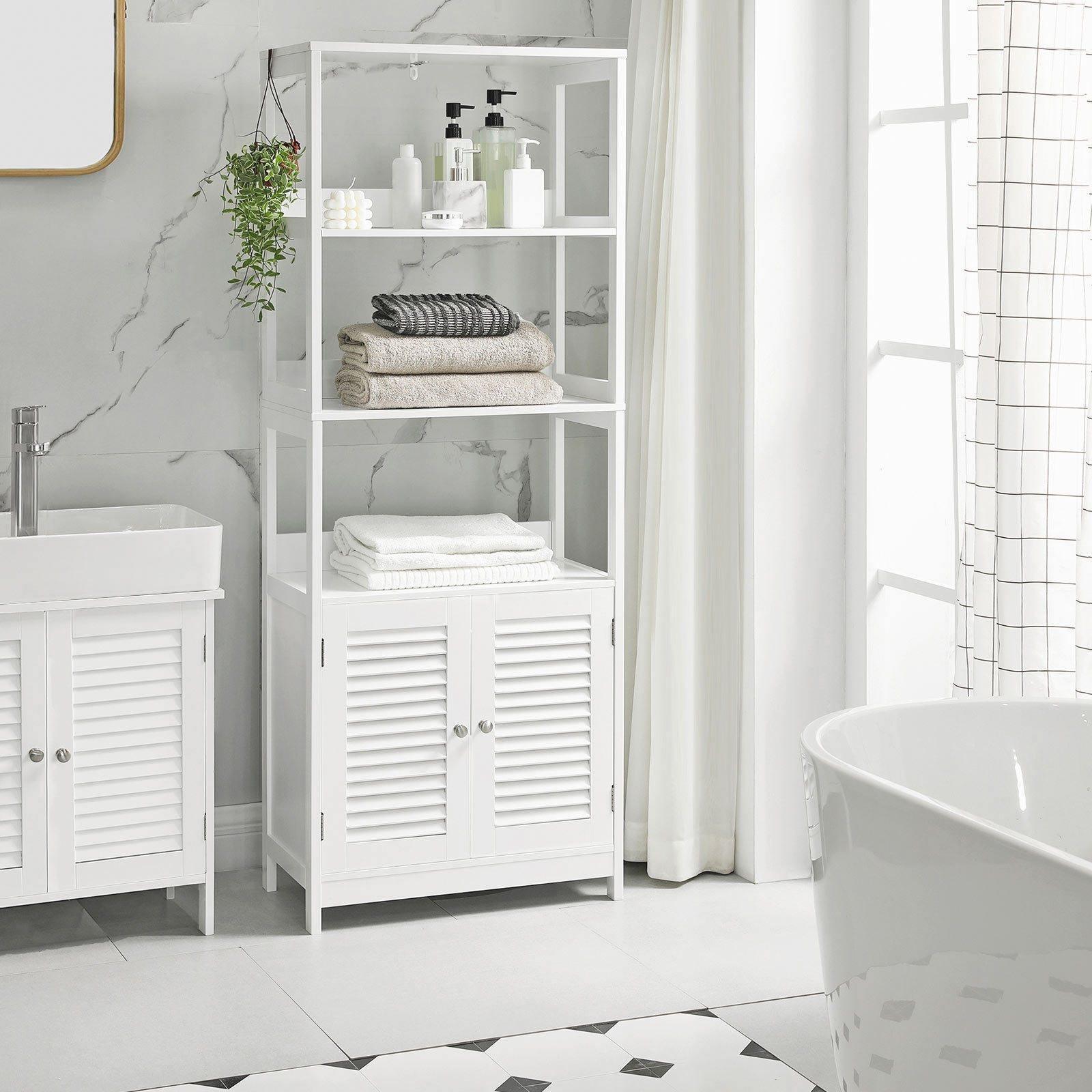 Bathroom Tall Cabinet Matte White FredCo