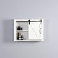 Bathroom Wall Cabinet with 2 Adjustable Shelves Wooden Storage Cabinet with a Barn Door FredCo