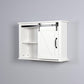 Bathroom Wall Cabinet with 2 Adjustable Shelves Wooden Storage Cabinet with a Barn Door FredCo