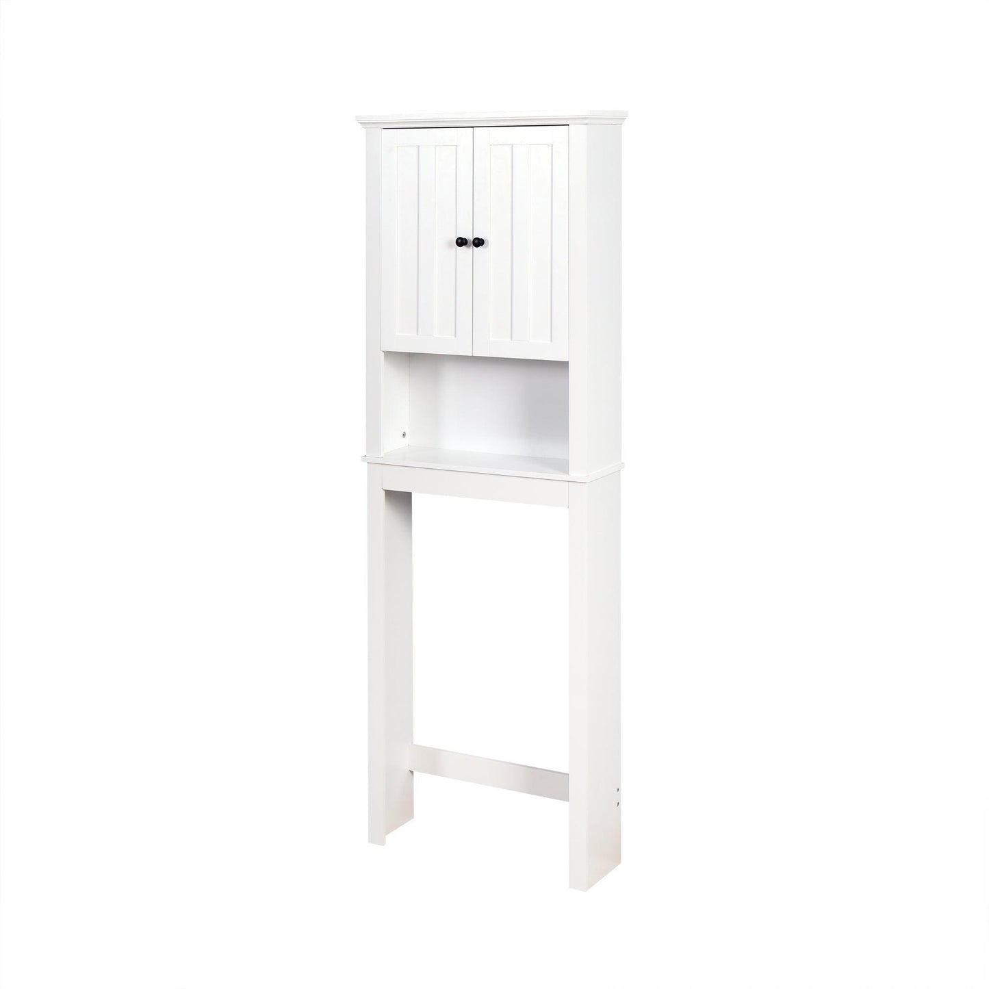 Bathroom Wooden Storage Cabinet Over-The-Toilet White FredCo