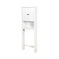 Bathroom Wooden Storage Cabinet Over-The-Toilet White FredCo