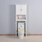 Bathroom Wooden Storage Cabinet Over-The-Toilet White FredCo