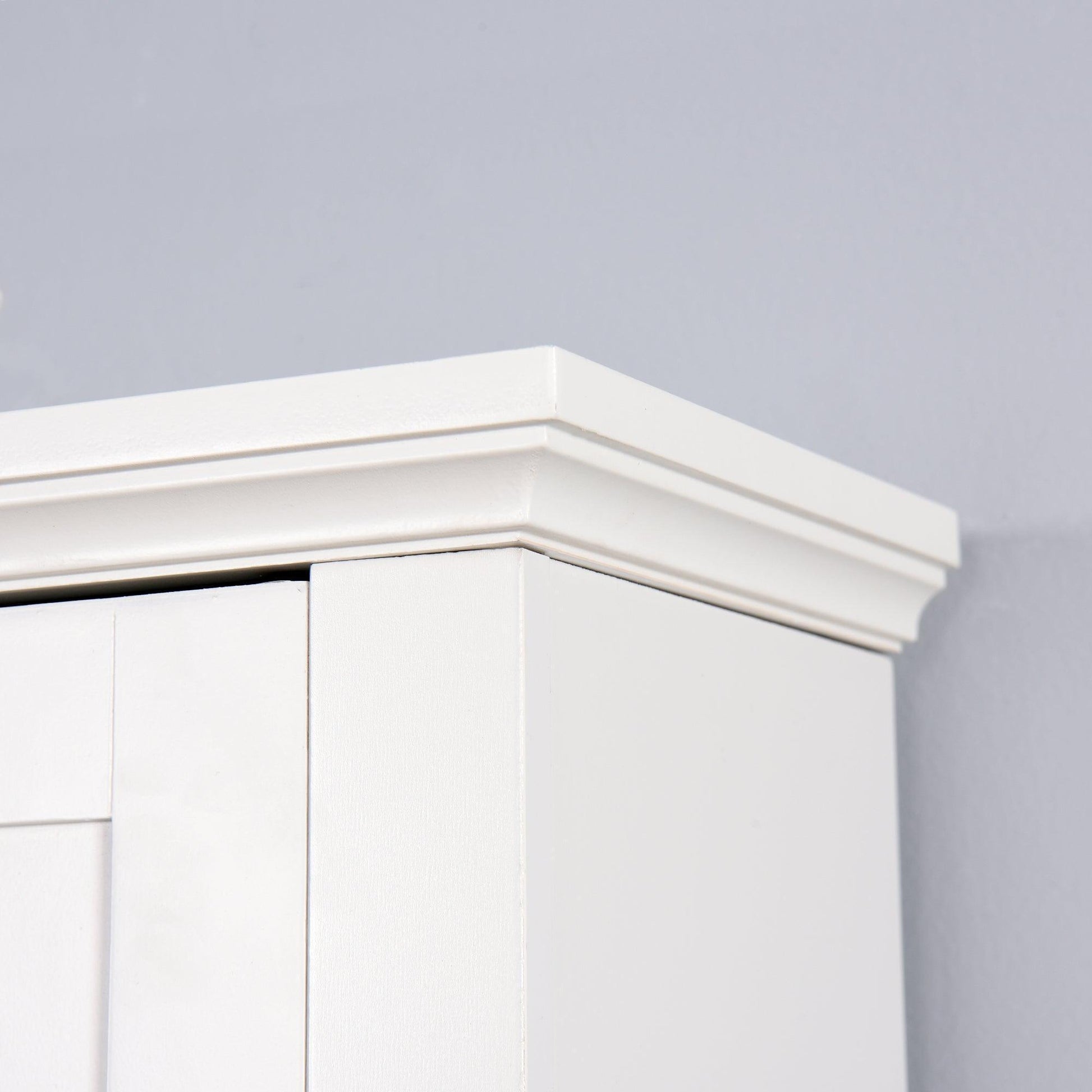 Bathroom Wooden Storage Cabinet Over-The-Toilet White FredCo
