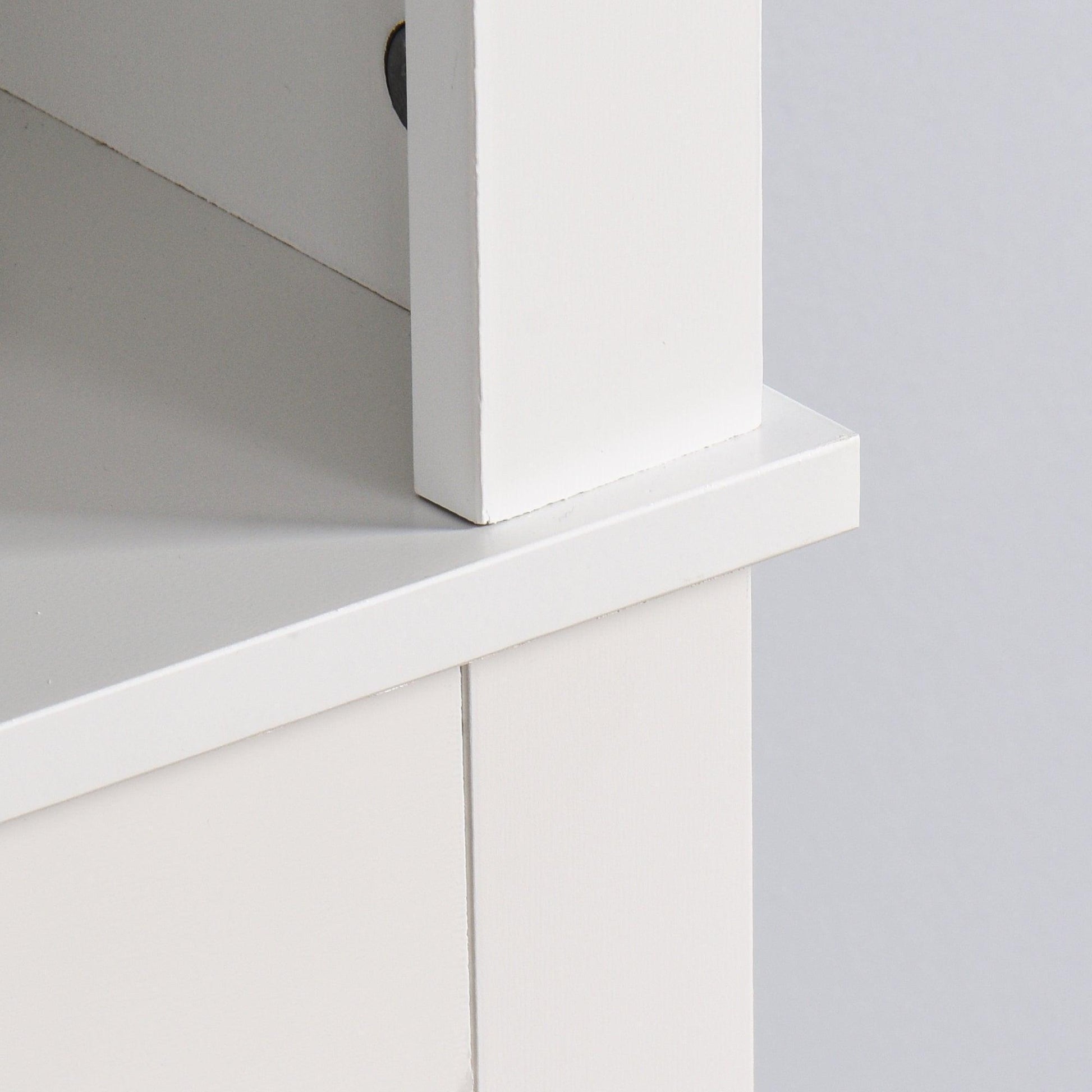 Bathroom Wooden Storage Cabinet Over-The-Toilet White FredCo