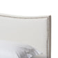 Battersby White Modern Bed with Upholstered Headboard - Queen Size FredCo