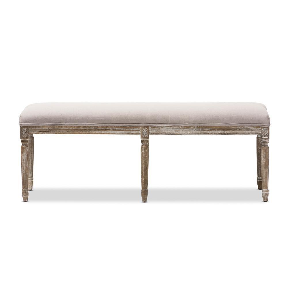Baxton Studio Clairette Wood Traditional French Bench FredCo