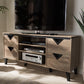 Beacon Modern and Contemporary Light Brown Wood 55-Inch TV Stand FredCo