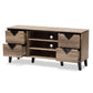 Beacon Modern and Contemporary Light Brown Wood 55-Inch TV Stand FredCo