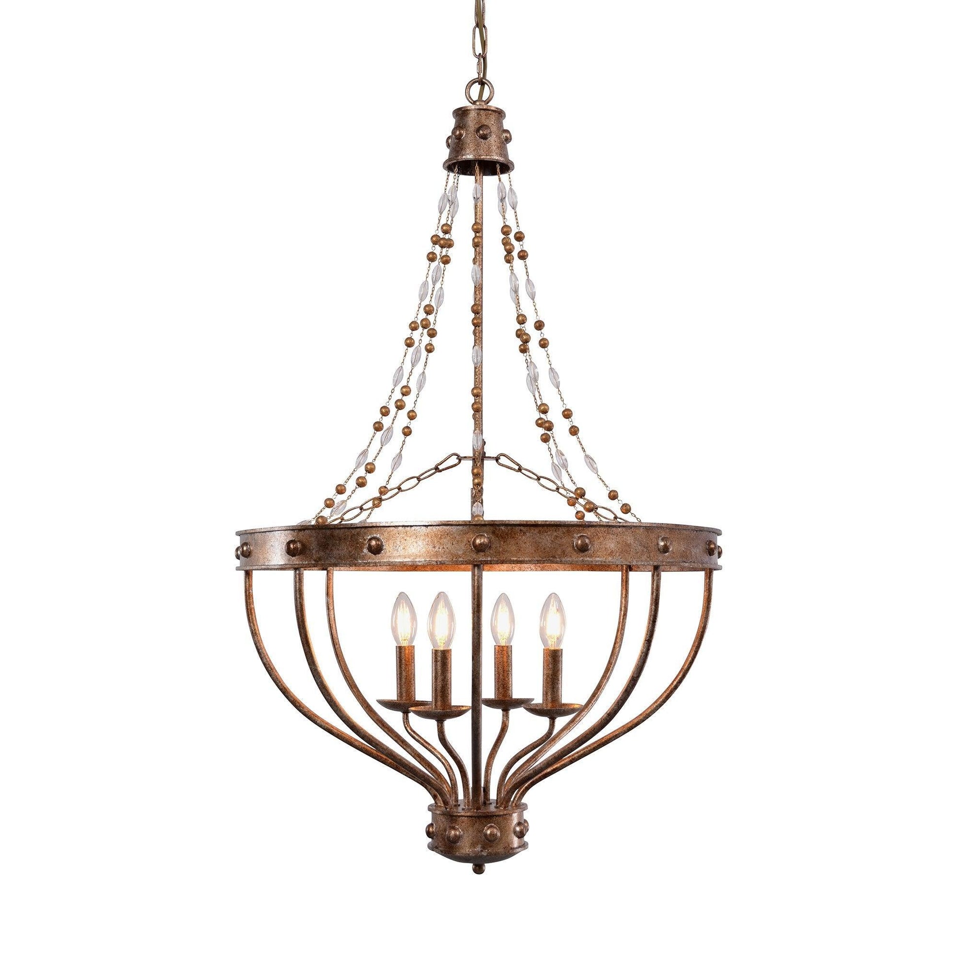 Beaded Empire Chandelier ZD6449-4OBS FredCo