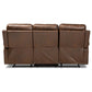 Beasely Modern and Contemporary Distressed Brown Faux Leather Upholstered 3-Seater Reclining Sofa FredCo