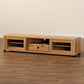 Beasley Modern and Contemporary Oak Brown Finished Wood 1-Drawer TV Stand FredCo