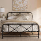 Beatrice Modern And Contemporary Stippled Black Finished Metal Queen Size Platform Bed FredCo