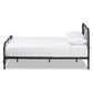 Beatrice Modern And Contemporary Stippled Black Finished Metal Queen Size Platform Bed FredCo