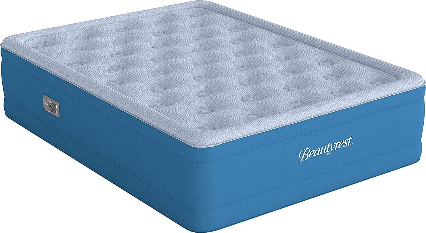 Beautyrest Comfort Plus 17" Offset Coil Full Air Mattress with Inset Pump FredCo