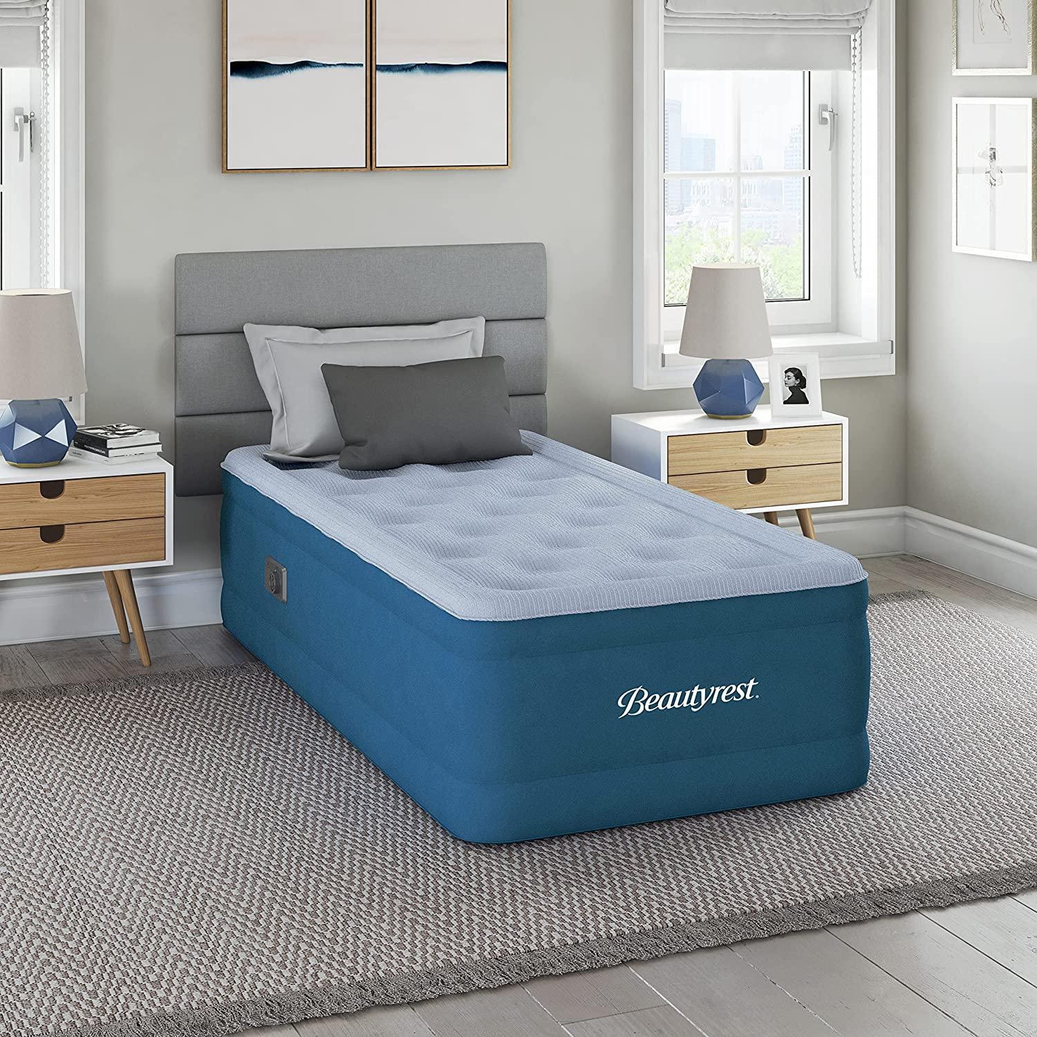 Beautyrest Comfort Plus 17" Offset Coil Twin Air Mattress with Inset Pump FredCo