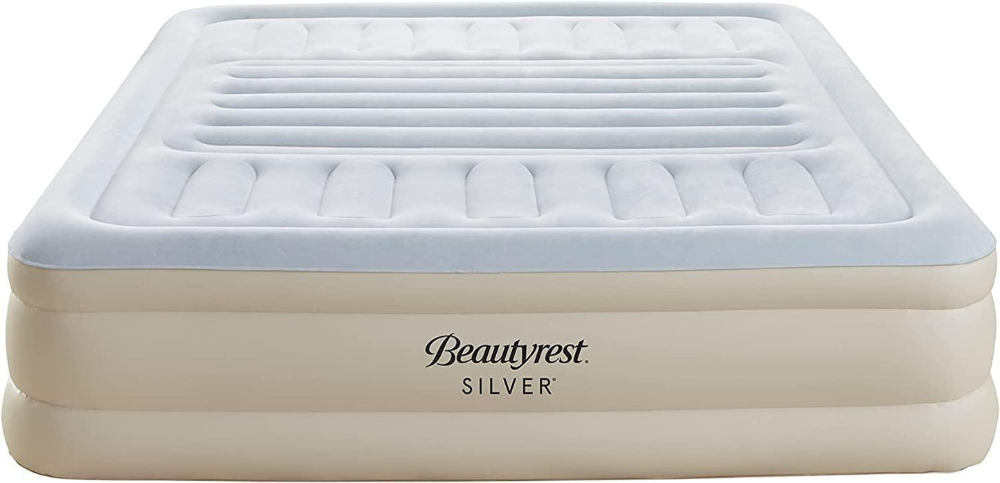 Beautyrest Lumbar Supreme 18 inch Tan King Air Mattress with Built-in Pump FredCo