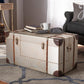 Bechet French Industrial Silver Metal Storage Trunk FredCo