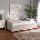 Becker Modern and Contemporary Transitional Beige Fabric Upholstered Full Size Daybed FredCo