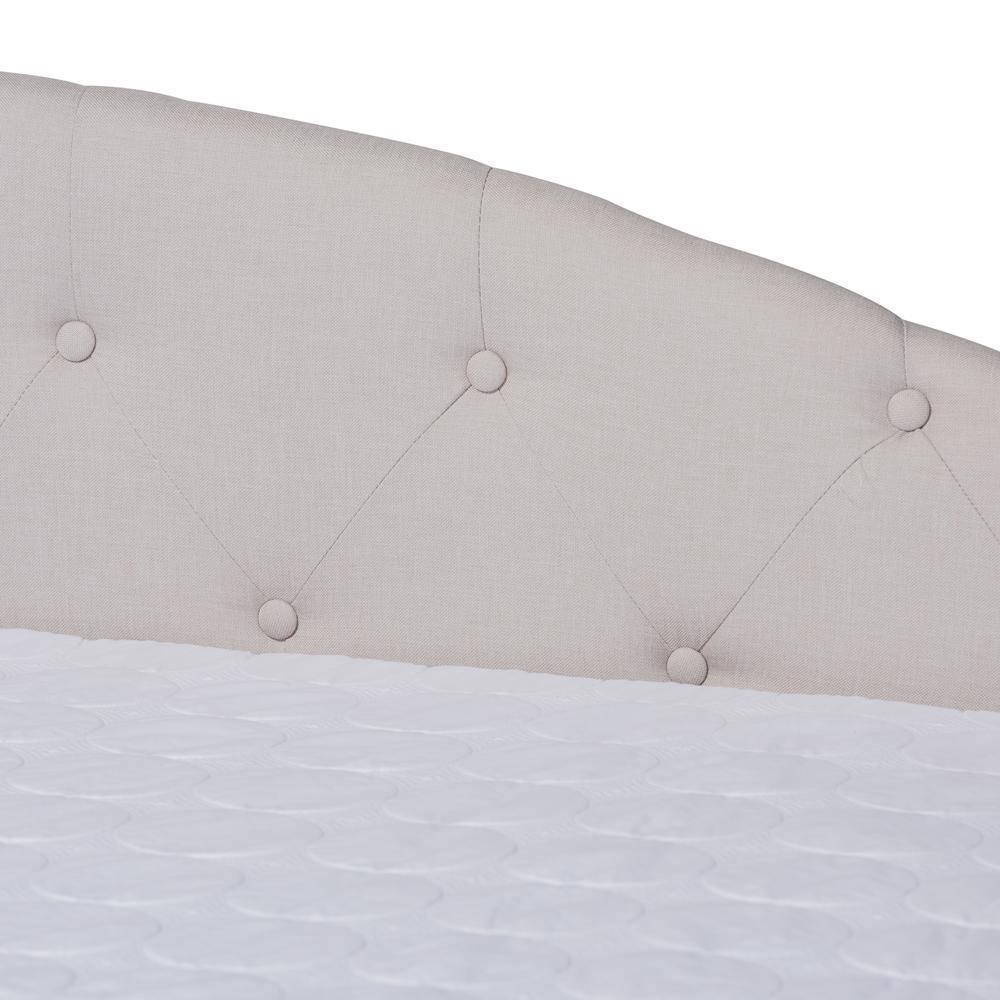 Becker Modern and Contemporary Transitional Beige Fabric Upholstered Full Size Daybed FredCo