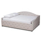 Becker Modern and Contemporary Transitional Beige Fabric Upholstered Queen Size Daybed FredCo