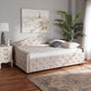 Becker Modern and Contemporary Transitional Beige Fabric Upholstered Queen Size Daybed FredCo