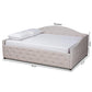Becker Modern and Contemporary Transitional Beige Fabric Upholstered Queen Size Daybed FredCo