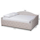Becker Modern and Contemporary Transitional Beige Fabric Upholstered Queen Size Daybed FredCo