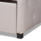 Becker Modern and Contemporary Transitional Beige Fabric Upholstered Twin Size Daybed with Trundle FredCo