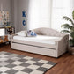 Becker Modern and Contemporary Transitional Beige Fabric Upholstered Twin Size Daybed with Trundle FredCo